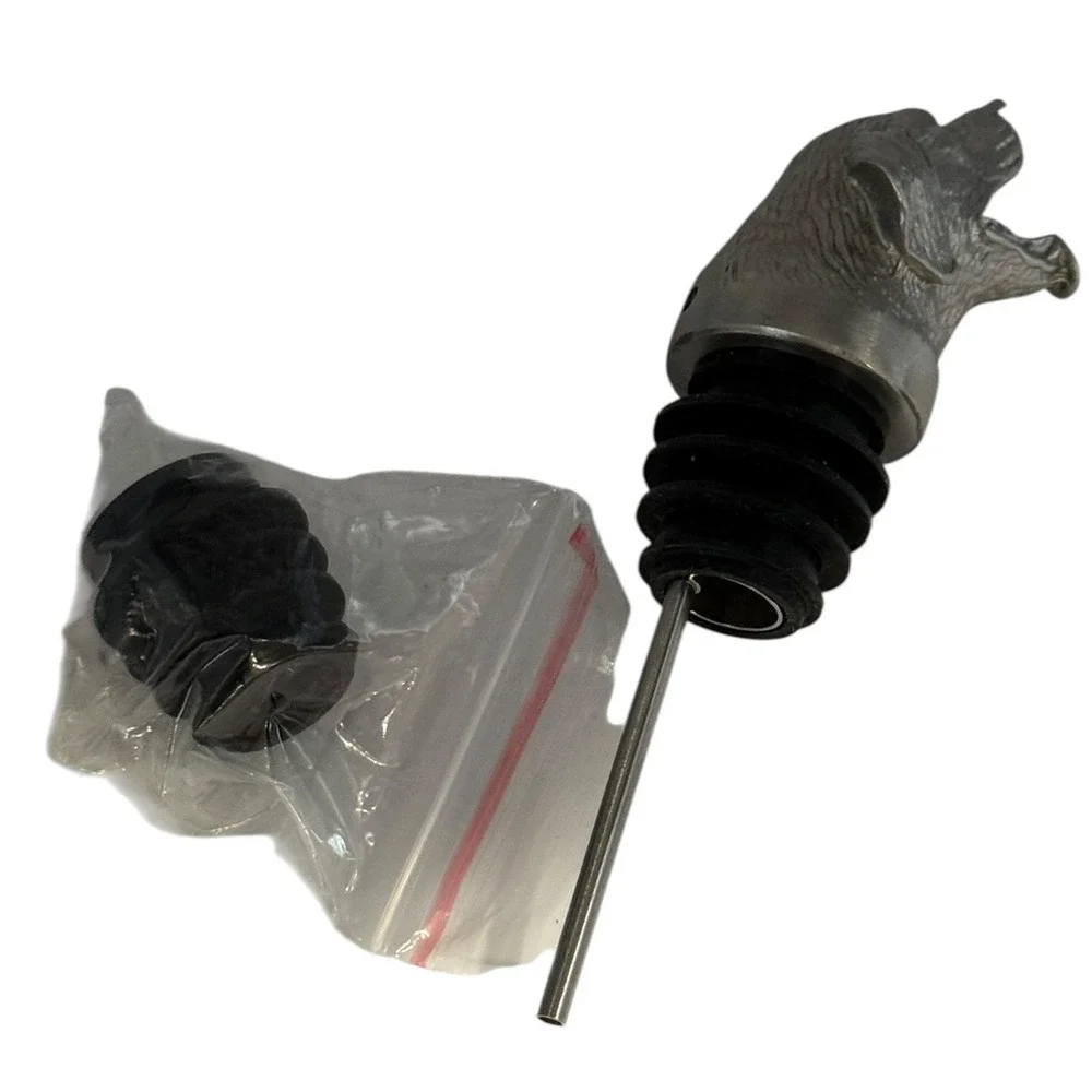 Menagerie Wine Pourer Aerator Labrador Pup Stainless‎ Steel Sculpted New In Box